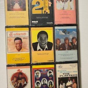 9 Vintage Cassettes - Paul Anka, Nat King Cole, Lettermen, 5th Dimension & more